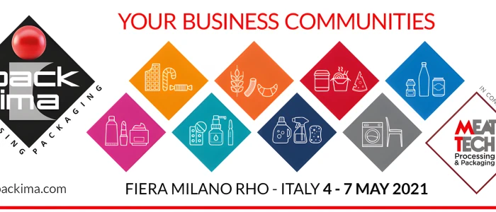 Banner de la feria IPACK-IMA 2022 en Fiera Milano Rho
