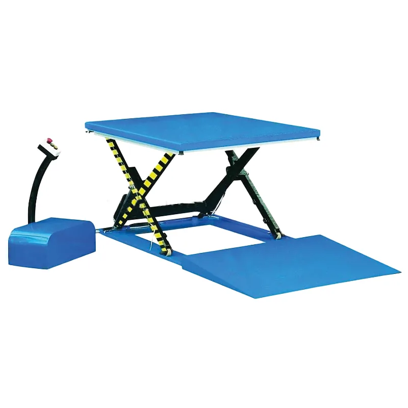 Mesa Elevadora de perfil bajo con rampla