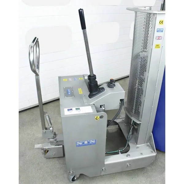 Carro elevador de tambores acero inoxidable DTP08
